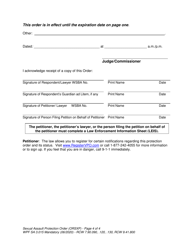Form SA3.015 Sexual Assault Protection Order (Orsxp) - Washington, Page 4