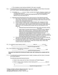 Form All Cases02.075 Findings and Order on Review: Weapons Surrender Compliance - Washington, Page 3