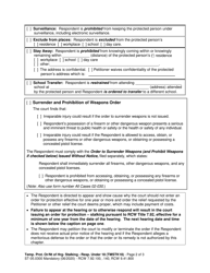 Form ST05-0300 Temporary Protection Order and Notice of Hearing - Respondent Under Age 18 - Stalking (Tmstk18) - Washington, Page 2