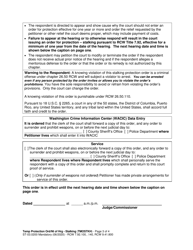 Form ST03.0200 Temporary Protection Order and Notice of Hearing - Stalking (Tmostkh) - Washington, Page 3