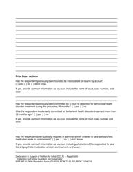 Form MP01.0600 Joel&#039;s Law Petition for Initial Detention by Family, Guardian, or Conservator - Washington, Page 12