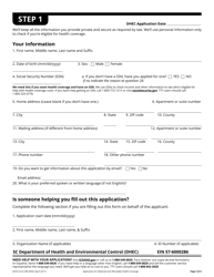 DHHS Form 400 Application for Medicaid Family Planning Coverage - South Carolina, Page 2