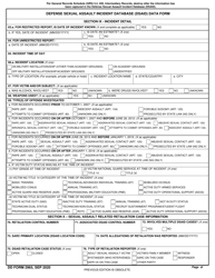 DD Form 2965 Defense Sexual Assault Incident Database (Dsaid) Data Form, Page 6