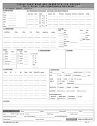 DD Form 3074 Canine Resuscitation Card, Page 3