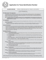 Form AP-152 Application for Texas Identification Number - Texas, Page 2