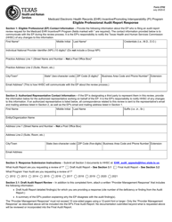 Document preview: Form 2702 Eligible Professional Audit Report Response - Texas