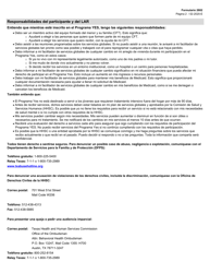 Formulario 2802-S Aviso De Los Derechos Y Responsabilidades Del Participante - Texas (Spanish), Page 2