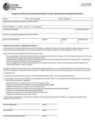 Document preview: Formulario 2809-S Programa De Servicios De Empoderamiento Juvenil. Verificacion De Libertad De Eleccion - Texas (Spanish)