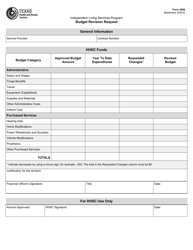 Document preview: Form 3000 Budget Revision Request - Texas