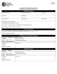 Document preview: Form 3454 Compliance and Quality Case Review - Texas