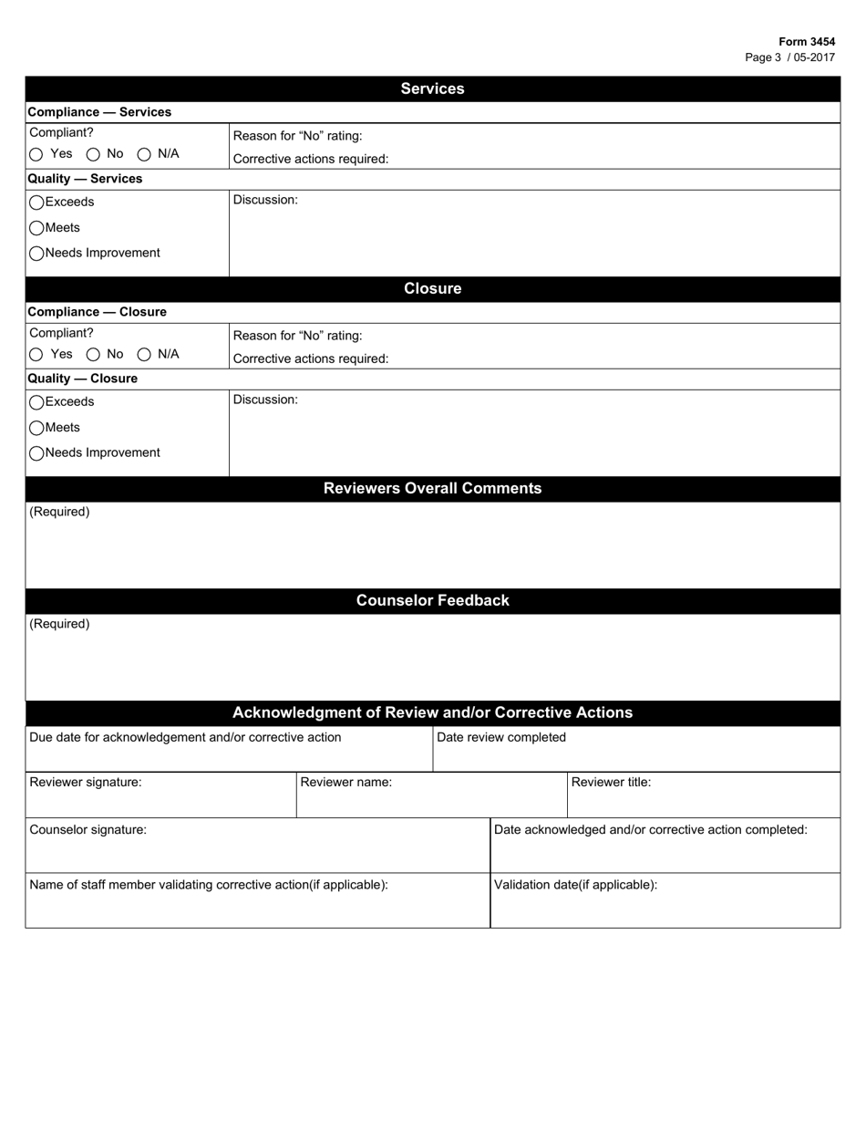 Form 3454 - Fill Out, Sign Online and Download Fillable PDF, Texas ...