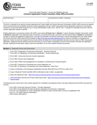 Document preview: Form 5830 Community-Based Programs - Access and Eligibility Services Contract Application Packet Checklist, State Office Enrolled - Texas