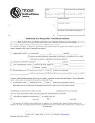 Document preview: Formulario H1017-S Notificacion De La Denegacion O Reduccion De Beneficios - Texas (Spanish)