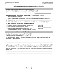 Formulario M-860W Solicitud Para Asignacion De Entierro - New York City (Spanish), Page 3