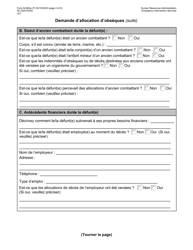 Form M-860W Application for Burial Allowance - New York City (French), Page 2