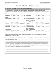 Form M-860W Application for Burial Allowance - New York City (French), Page 4