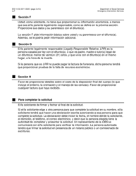 Instrucciones para Formulario M-860W Solicitud Para Asignacion De Entierro - New York City (Spanish), Page 2