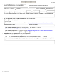 Form CIT0001 Application for a Citizenship Certificate - Canada, Page 2