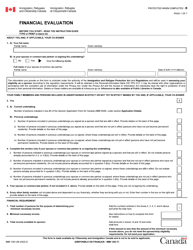 Form IMM1283 Financial Evaluation Form - Canada