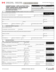 Form IMM1324 Undertaking/Application for a Joint Assistance Sponsorship - Canada
