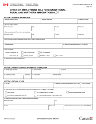 Form IMM5984 Offer of Employment to a Foreign National: Rural and Immigration Pilot - Canada