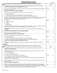 Forme IMM0116 Liste De Controle DES Documents Programme Pilote Sur L&#039;agroalimentaire - Canada (French), Page 2