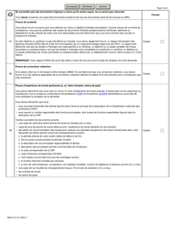 Forme IMM0116 Liste De Controle DES Documents Programme Pilote Sur L&#039;agroalimentaire - Canada (French), Page 3