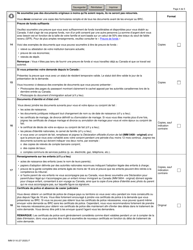 Forme IMM0116 Liste De Controle DES Documents Programme Pilote Sur L&#039;agroalimentaire - Canada (French), Page 4