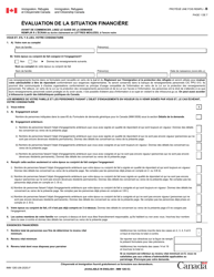 Document preview: Forme IMM1283 Evaluation De La Situation Financiere - Canada (French)