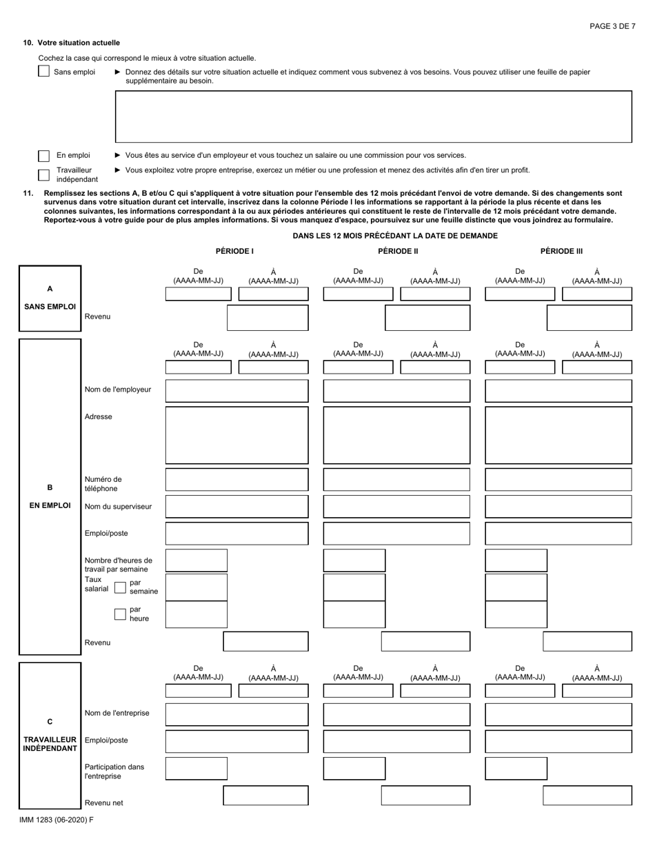 Forme IMM1283 Evaluation De La Situation Financiere - Canada (French), Page 3