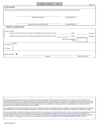 Forme IMM5349 Demande De Pret - Frais Relatifs Au Droit De Residence Permanente - Canada (French), Page 6