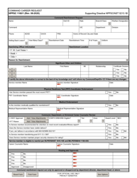 Document preview: Form NPPSC1160/1 Command Career Request