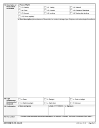 AE Form 95-1D Notification of an Accident or Incident in Operation of a Foreign Military Aircraft, Page 2