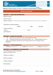 Form 10 Notice of Election - Queensland, Australia