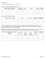 Form CMS-100B Promotional Employment Application - Illinois, Page 2