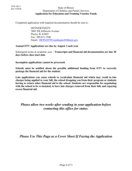 Form CFS449-3 Application for Education and Training Voucher Funds - Illinois, Page 6