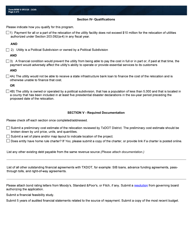 Form ROW-U-SP2125 Application for State Participation in the Relocation of Certain Publicly-Owned Utility Facilities - Texas, Page 2