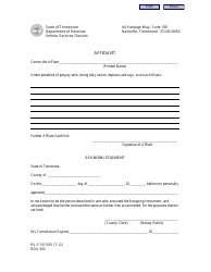 Document preview: Form 1311001 Affidavit - Tennessee