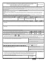 DD Form 294 Application for a Review by the Physical Disability Board of Review (Pdbr) of the Rating Awarded Accompanying a Medical Separation
