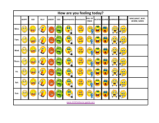 Document preview: Mood Chart Template