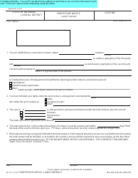 Form DC101 Forfeiture Notice Land Contract Form - Michigan, Page 2