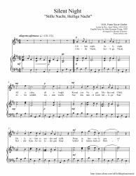 Document preview: Franz Gruber - Silent Night Piano Sheet Music
