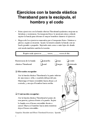 Scapular Shoulder and Elbow Theraband Exercise Chart (English/Spanish), Page 2