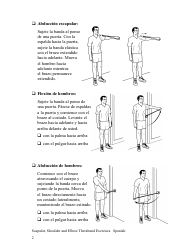 Scapular Shoulder and Elbow Theraband Exercise Chart (English/Spanish), Page 4