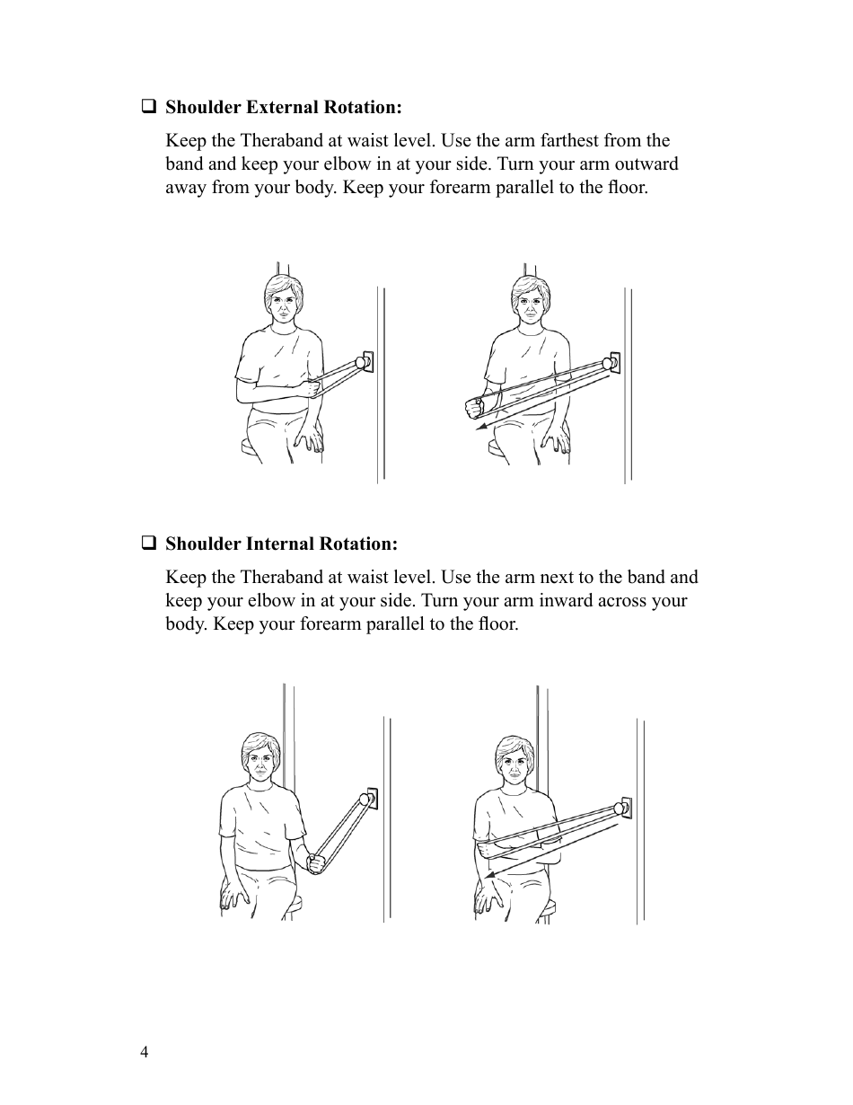 Scapular Shoulder and Elbow Theraband Exercise Chart (English / Spanish), Page 7