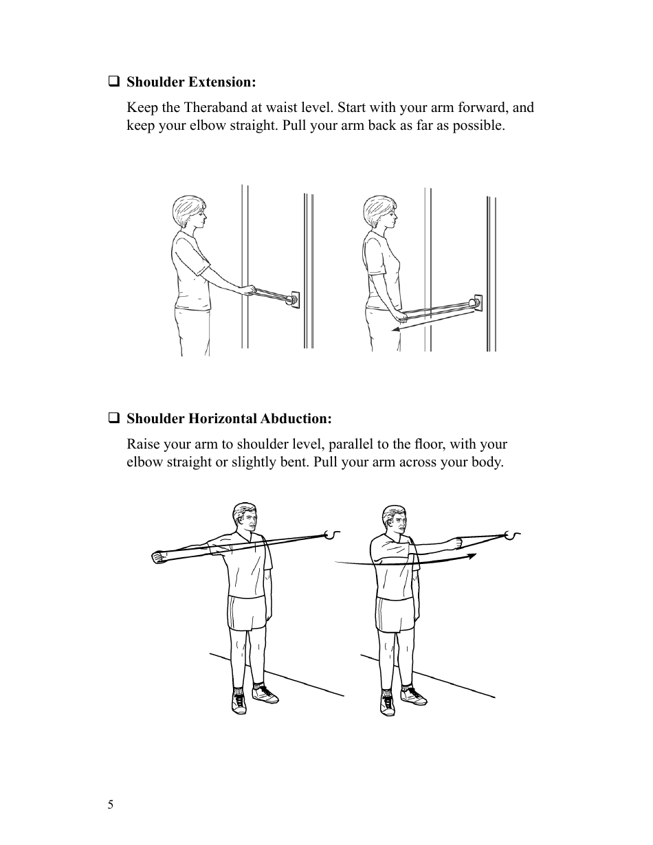 Scapular Shoulder and Elbow Theraband Exercise Chart (English / Spanish), Page 9