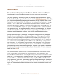 An Awakened Giant: the Hispanic Electorate Is Likely to Double by 2030 - Paul Taylor, Ana Gonzalez-Barrera, Jeffrey S. Passel and Mark Hugo Lopez, Pew Research Center, Page 3