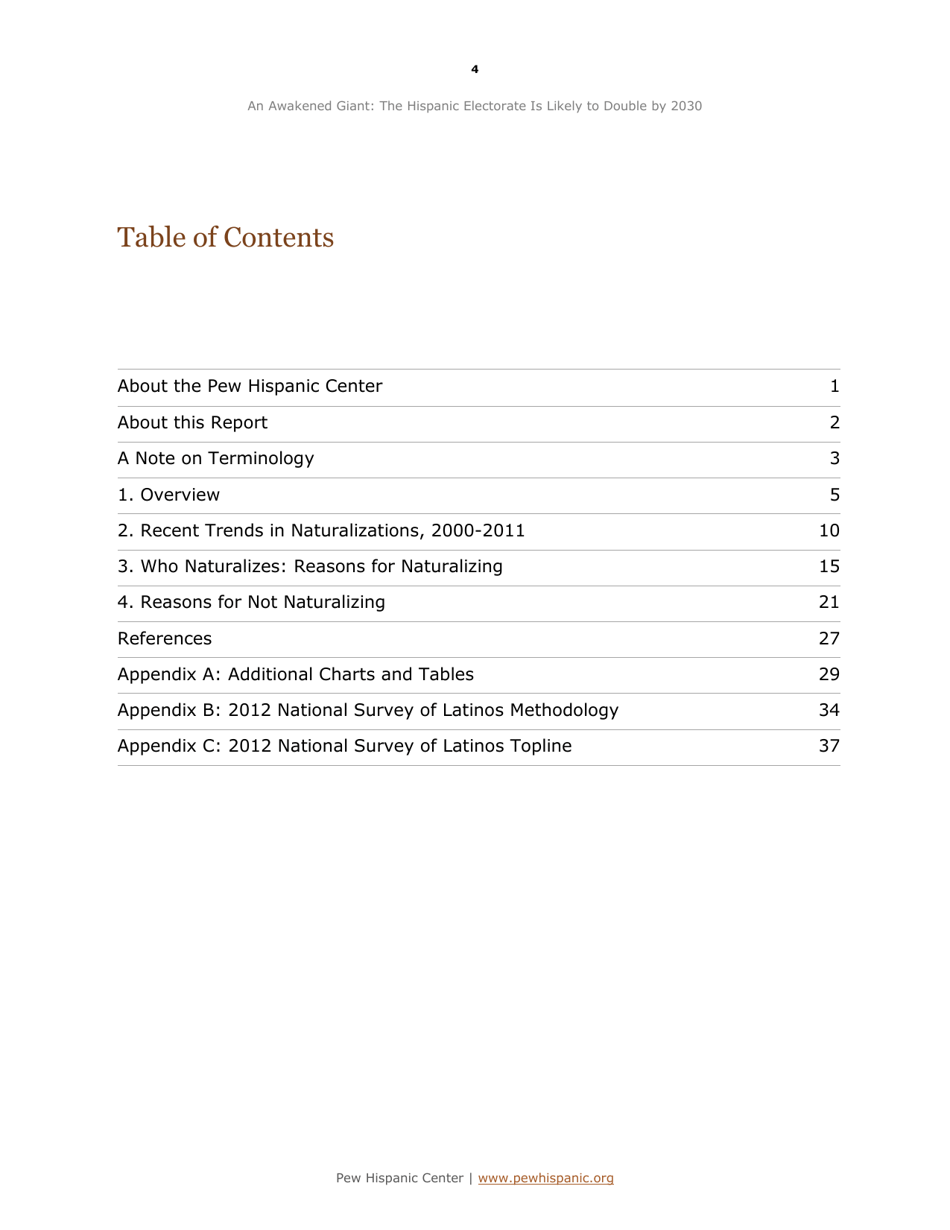 An Awakened Giant: the Hispanic Electorate Is Likely to Double by 2030 - Paul Taylor, Ana Gonzalez-Barrera, Jeffrey S. Passel and Mark Hugo Lopez, Pew Research Center, Page 5