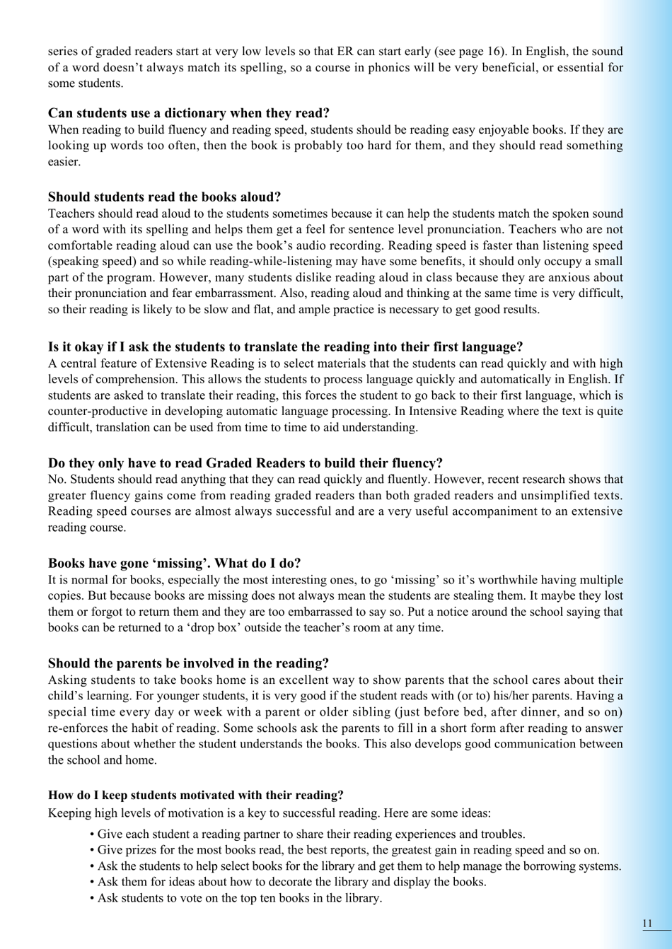 Guide to Extensive Reading, Page 12