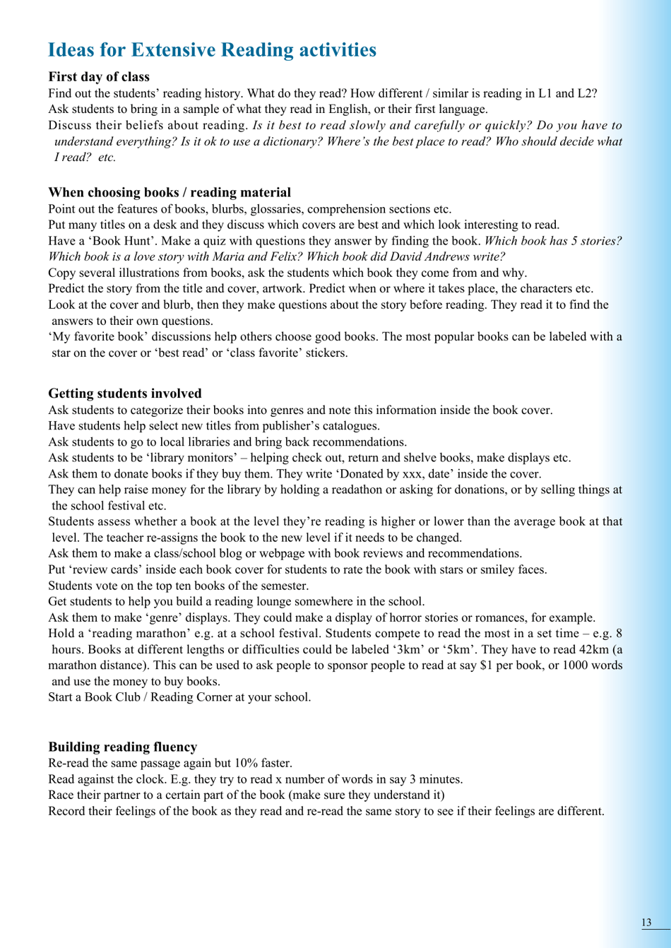 Guide to Extensive Reading, Page 14